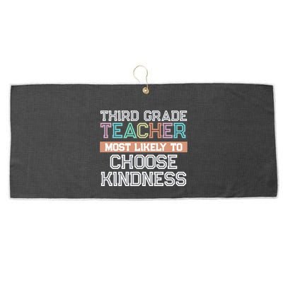 Third Grade Teacher Most Likely To Choose Kind Large Microfiber Waffle Golf Towel