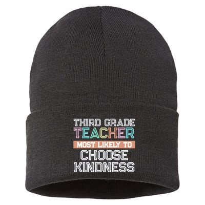 Third Grade Teacher Most Likely To Choose Kind Sustainable Knit Beanie