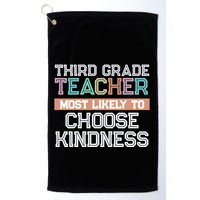 Third Grade Teacher Most Likely To Choose Kind Golf Towel