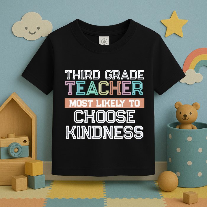 Third Grade Teacher Most Likely To Choose Kind Toddler T-Shirt