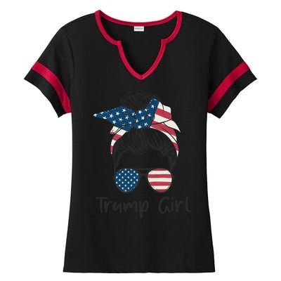 Trump Girl | Trump 2024 Election Gifts Ladies Halftime Notch Neck Tee