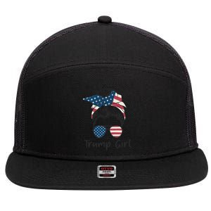 Trump Girl | Trump 2024 Election Gifts 7 Panel Mesh Trucker Snapback Hat