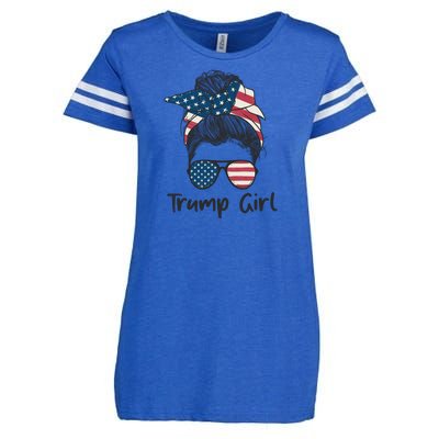 Trump Girl | Trump 2024 Election Gifts Enza Ladies Jersey Football T-Shirt