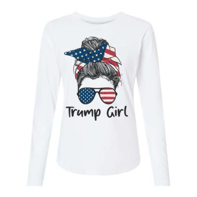 Trump Girl | Trump 2024 Election Gifts Womens Cotton Relaxed Long Sleeve T-Shirt