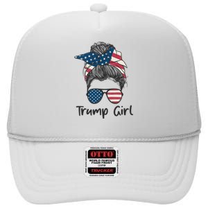 Trump Girl | Trump 2024 Election Gifts High Crown Mesh Back Trucker Hat