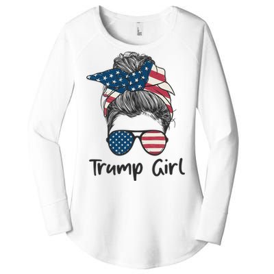 Trump Girl | Trump 2024 Election Gifts Women's Perfect Tri Tunic Long Sleeve Shirt