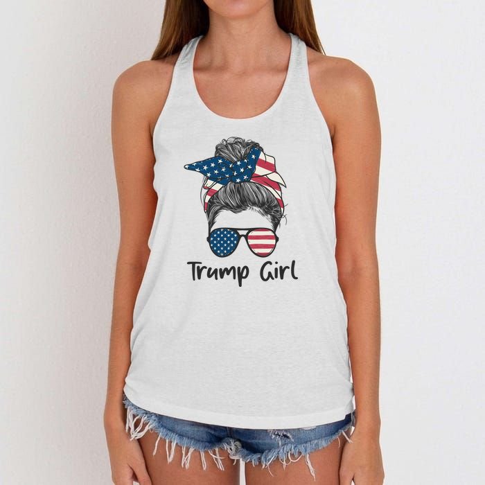 Trump Girl | Trump 2024 Election Gifts Women's Knotted Racerback Tank