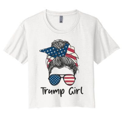 Trump Girl | Trump 2024 Election Gifts Women's Crop Top Tee