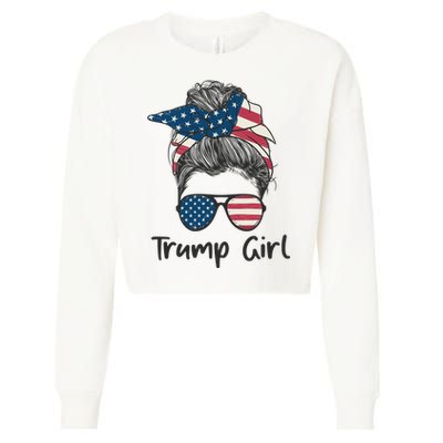 Trump Girl | Trump 2024 Election Gifts Cropped Pullover Crew