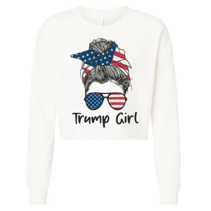 Trump Girl | Trump 2024 Election Gifts Cropped Pullover Crew