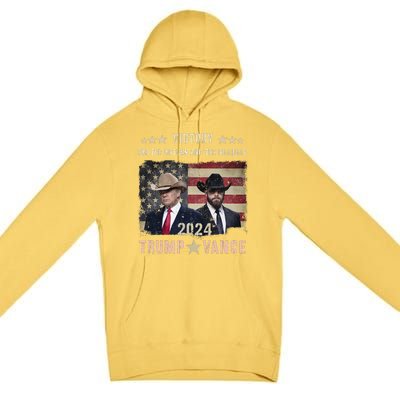 Thank God Trump Vance Victory We Won Inauguration Souvenir Premium Pullover Hoodie