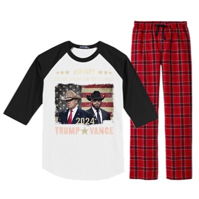 Thank God Trump Vance Victory We Won Inauguration Souvenir Raglan Sleeve Pajama Set