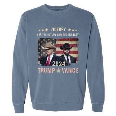 Thank God Trump Vance Victory We Won Inauguration Souvenir Garment-Dyed Sweatshirt