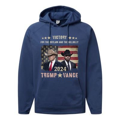 Thank God Trump Vance Victory We Won Inauguration Souvenir Performance Fleece Hoodie