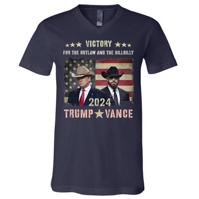 Thank God Trump Vance Victory We Won Inauguration Souvenir V-Neck T-Shirt