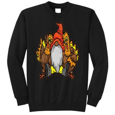 Turkey Gnome Thanksgiving Day Cool Fall Autumn Sweatshirt