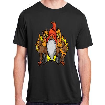 Turkey Gnome Thanksgiving Day Cool Fall Autumn Adult ChromaSoft Performance T-Shirt