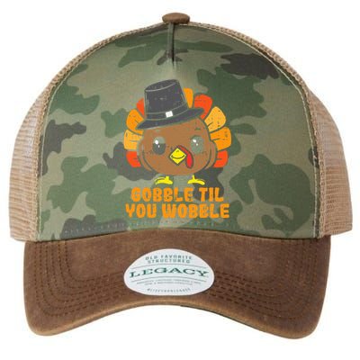 Turkey Gobble Till You Wobble Baby  Thanksgiving Legacy Tie Dye Trucker Hat