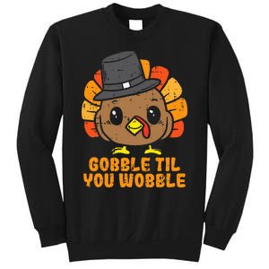 Turkey Gobble Till You Wobble Baby  Thanksgiving Sweatshirt