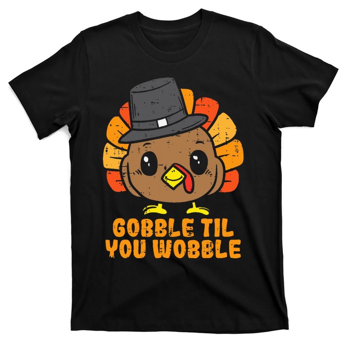 Turkey Gobble Till You Wobble Baby  Thanksgiving T-Shirt