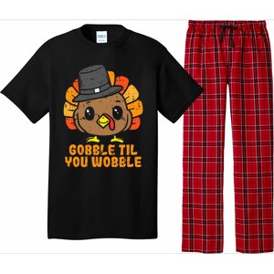 Turkey Gobble Till You Wobble Baby  Thanksgiving Pajama Set