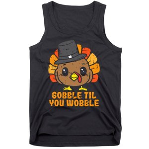 Turkey Gobble Till You Wobble Baby  Thanksgiving Tank Top