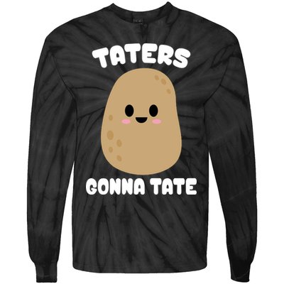 Taters Gonna Tate Funny Potato Tie-Dye Long Sleeve Shirt
