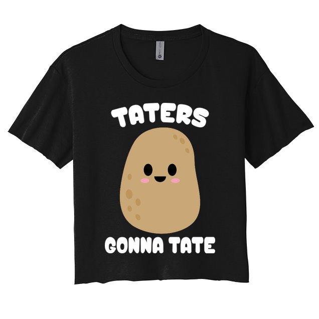 Taters Gonna Tate Funny Potato Women's Crop Top Tee