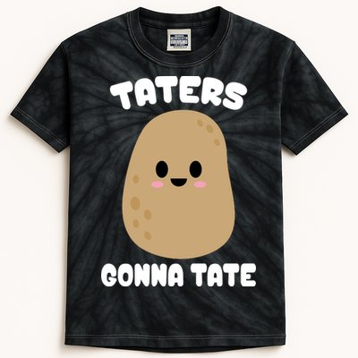 Taters Gonna Tate Funny Potato Kids Tie-Dye T-Shirt