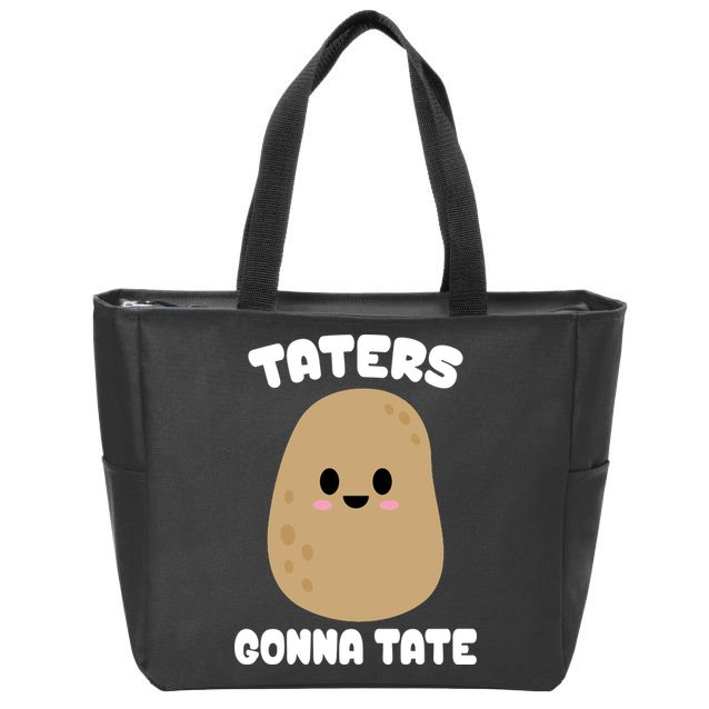 Taters Gonna Tate Funny Potato Zip Tote Bag