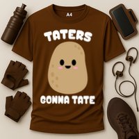 Taters Gonna Tate Funny Potato Cooling Performance Crew T-Shirt