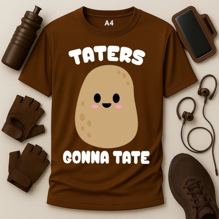 Taters Gonna Tate Funny Potato Cooling Performance Crew T-Shirt