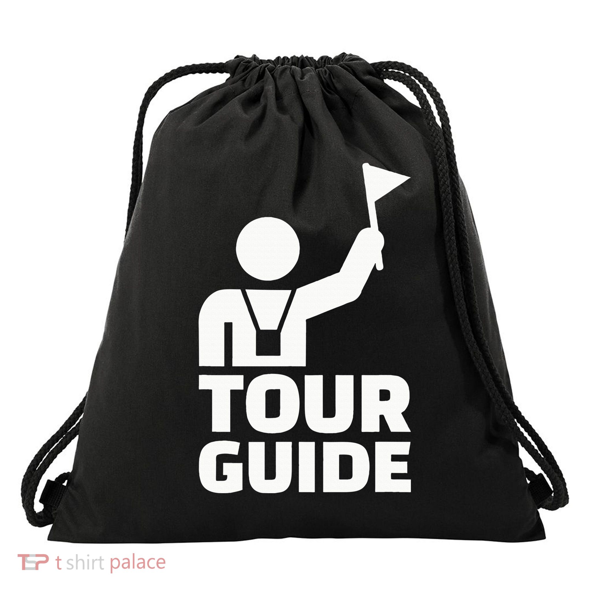 Tour Guide Drawstring Bag