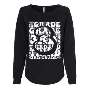 Typography Groovy Third Grade Teacher Back To School Womens California Wash Sweatshirt