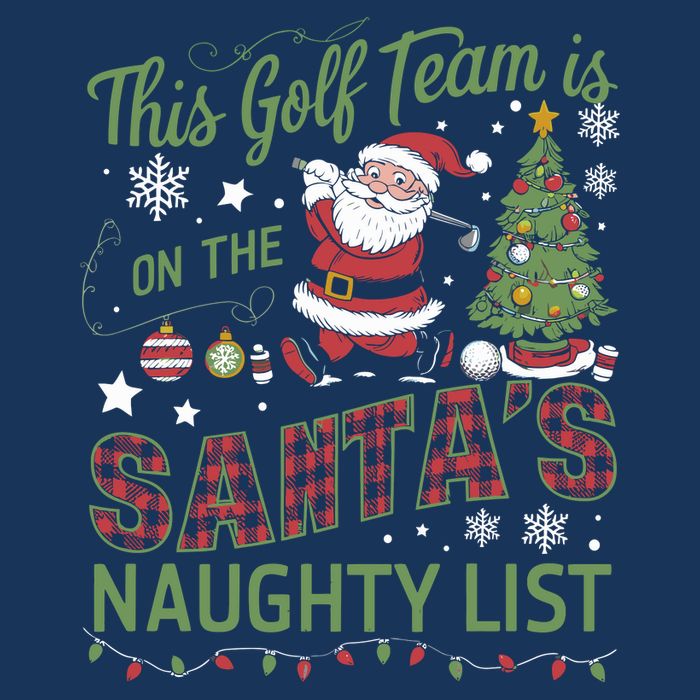 This Golf Team Is On The SantaS Naughty List Golf Towel