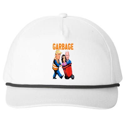 Trump Garbage Truck Humor Election 2024 Biden Snapback Five-Panel Rope Hat