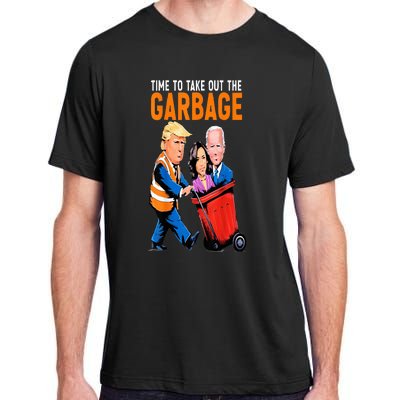 Trump Garbage Truck Humor Election 2024 Biden Adult ChromaSoft Performance T-Shirt