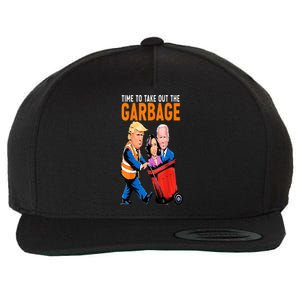 Trump Garbage Truck Humor Election 2024 Biden Wool Snapback Cap