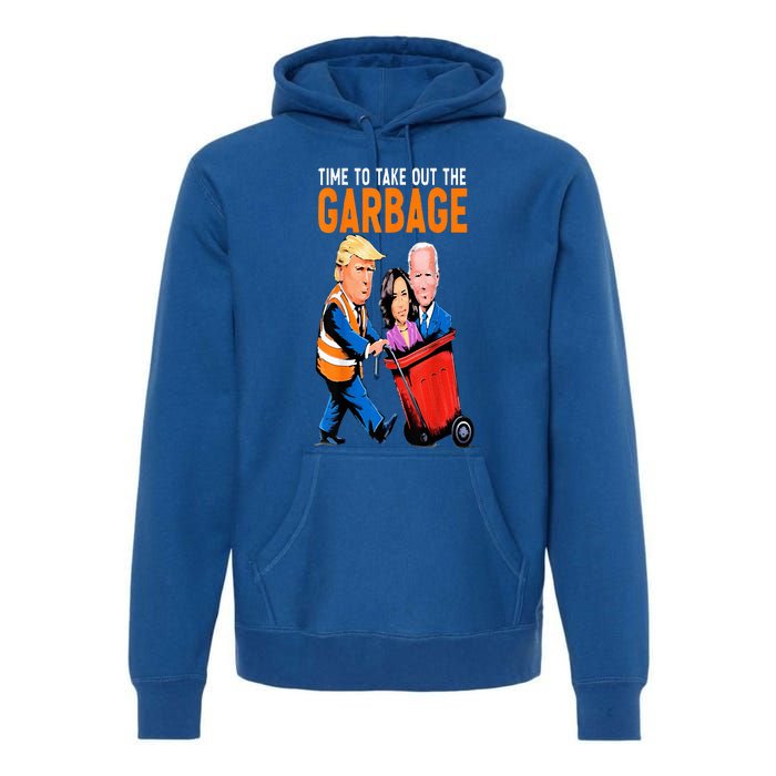 Trump Garbage Truck Humor Election 2024 Biden Premium Hoodie