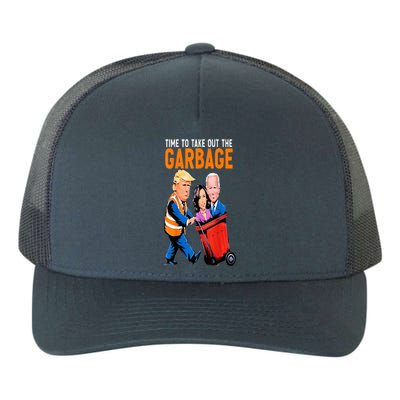 Trump Garbage Truck Humor Election 2024 Biden Yupoong Adult 5-Panel Trucker Hat