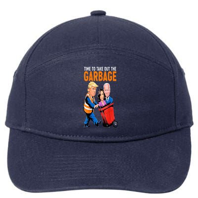 Trump Garbage Truck Humor Election 2024 Biden 7-Panel Snapback Hat