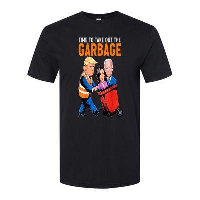 Trump Garbage Truck Humor Election 2024 Biden Softstyle® CVC T-Shirt