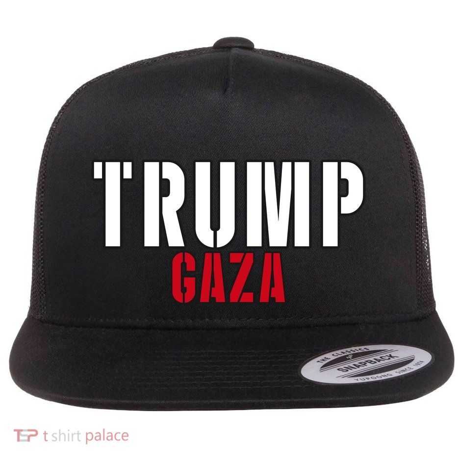 Trump Gaza Flat Bill Trucker Hat