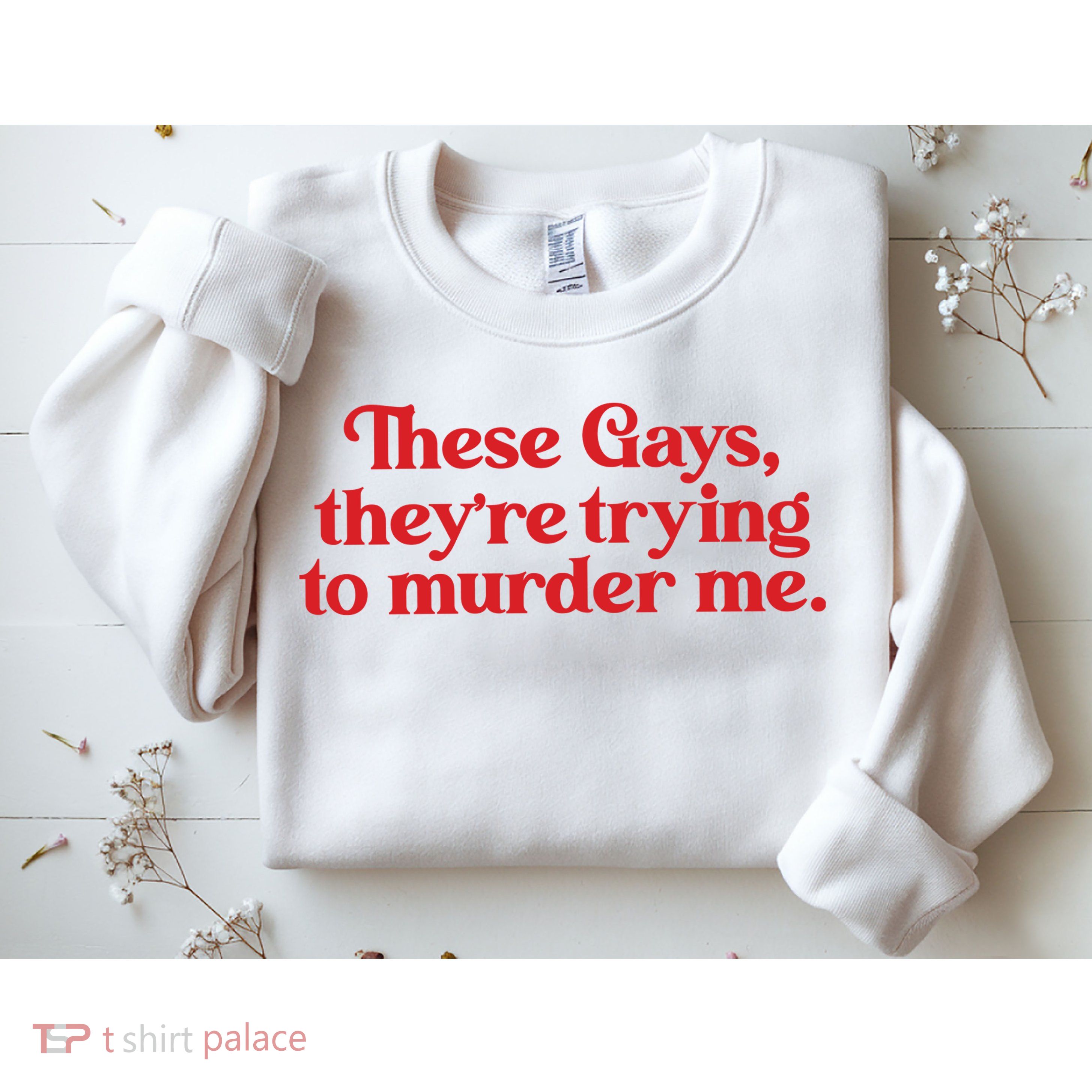 These Gays TheyRe Trying To Murder Me Sweatshirt