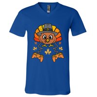 Thanksgiving Gamer Turkey Thanksgiving Turkey Video Game Cute Gift V-Neck T-Shirt