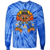 Thanksgiving Gamer Turkey Thanksgiving Turkey Video Game Cute Gift Tie-Dye Long Sleeve Shirt