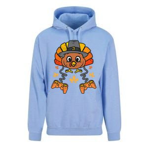 Thanksgiving Gamer Turkey Thanksgiving Turkey Video Game Cute Gift Unisex Surf Hoodie