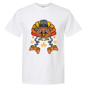 Thanksgiving Gamer Turkey Thanksgiving Turkey Video Game Cute Gift Garment-Dyed Heavyweight T-Shirt