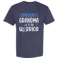 T1D Grandma Type 1 Diabetes Awareness Gift Garment-Dyed Heavyweight T-Shirt