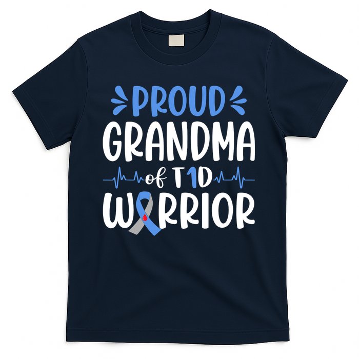 T1D Grandma Type 1 Diabetes Awareness Gift T-Shirt